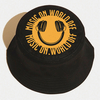 Chapeau de seau de parasol de mode extérieur décontracté de motif imprimé de sourire unisexe