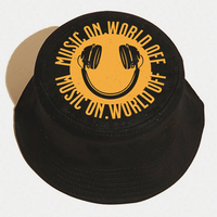 Chapeau de seau de parasol de mode extérieur décontracté de motif imprimé de sourire unisexe