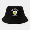 Chapeau de seau de parasol de mode extérieure occasionnel de motif imprimé de tournesol unisexe
