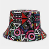 Chapeau de seau de parasol occasionnel de motif floral de géométrie de dessins animés colorés de toile unisexe