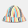 Chapeau de seau de parasol pliable de mode de motif rayé de couleur de coton unisexe