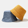 Chapeau de seau en velours côtelé unisexe de couleur unie