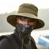 Chapeau de seau respirant pliable pour hommes avec ficelle chapeau de pêche en plein air escalade casquettes de parasol