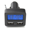 Chargeur universel de voiture dinterface dUSB de 12V 24V avec le thermomètre dampèremètre de voltmètre LC