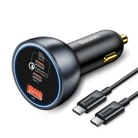 Chargeur de voiture Baseus 160W Quick Charge 5.0 QC3.0 USB PD 100W PPS PD3.0 USB-C Charge rapide pour iPhone 13 13 Pro M