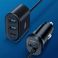 Chargeur de voiture Hoco Z35 48W 4 ports USB-C PD 3 * USB / 1 * USB-C QC3.0 PD18W Adaptateur de charge rapide pour iPhon