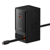 Chargeur GaN Baseus PowerCombo 2500W 3 prises 65W avec sortie de câble rétractable pour iPhone 14 14 Pro pour Samsung Ga