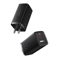Chargeur mural Baseus GaN2 Lite Super VOOC Version 65W GaN PPS PD3.0 VOOC Flash Charge pour OPPO Xiaomi pour iPhone pour