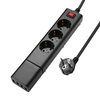 Chargeur USB multiprise 2500 W à 3 voies avec prise 3 * AC 220 V-250 V/4 * sortie USB 2.1A prise ue chargeur USB détacha