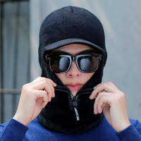 Écharpe chapeau pour hommes bonnet en laine épaisse bonnet