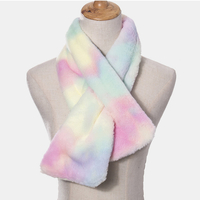 Écharpe unisexe Plush Plus Épaissir Tie-dye Warm Casual All-match Protection du cou