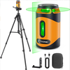 CIGMAN CM-505 Laser Level 360° Green Self-Leveling Cross Line 100Ft Rechargeable Battery Pulse Mode Includes Tripod Magn