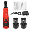 Clé à cliquet électrique 12V 4000mAh avec outil de clé à angle 90 ° léger LED W / 1 / 2pcs Batterie