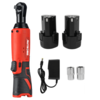 Clé à cliquet électrique sans fil Autsome 18V 45NM 3/8 pouces Li-ion Batterie clé à angle droit alimentée avec 2 douille