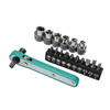 Clé à douille de tournevis de 1/4 pouce Clé à douille de tournevis avec 10pcs Embouts de tournevis / douilles de 6pcs