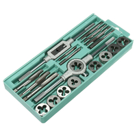 Clé à taraud métrique 20pcs et matrice Pro Set M3-M12 Boulon Écrou Alliage Outil Métal