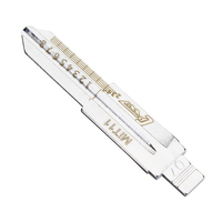 Clé de ligne gravée 10 pièces pour Mitsubishi 2 en 1 LiShi MIT11 échelle dents de cisaillement clé de voiture vierge