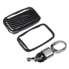 Clé de voiture Cas Fob Shell Chaîne Anneau Couverture En Plastique En Fiber De Carbone Accessoires Pour Jaguar Land Rove
