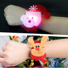 Clapet de Noël LED Bandeaux de Lumière Anneau Bande Slap Bracelet Noël Soirée Drôle Père Noël Cadeau