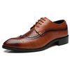 Classic moderne richelieu sculpté chaussures de grande taille pour hommes