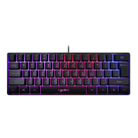 Clavier de jeu mécanique 60% filaire 61 touches Chroma RGB rétro-éclairé ABS Keycap flottant pour oudinateur pour MAC PC