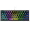 Clavier de jeu ZIYOULANG K61 60% Compact 62 touches USB filaire RGB rétro-éclairé clavier de jeu pour les joueurs de bur