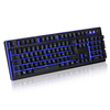Clavier de mise en page allemand Meco 104 touches RGB LED effets avec clavier de jeu mécanique Handfeel