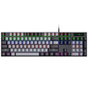 Clavier mécanique filaire 104 touches LED interrupteur bleu rétro-éclairé clavier de jeu filaire USB pour ordinateur por