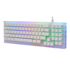 Clavier mécanique GamaKay K77 77 touches échangeables à chaud Type-C USB 3.1 filaire NKRO Base en verre translucide Comm