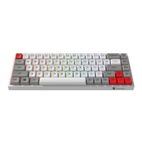 Clavier mécanique Gamakay TK68 68 touches Connexion triple mode filaire Type-C / BT5.0 / 2.4G sans fil avec récepteur Co