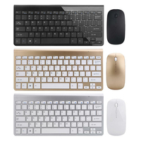 Clavier sans fil ultra-mince 2, 4 GHz et ensemble souris ultra-mince sans fil 1200DPI avec récepteur USB pour ordinateur