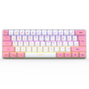 Clavier ICEDI 61 Touches Filaire Sensation Mécanique Film Arbre RVB Clavier Rétro-Éclairé Rose/Orange pour une Utilisati