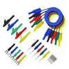 Cleqee P1050B Cordon de sécurité Banana Plug empilé de 4 mm pour multimètre pour pince crocodile et kit de sondes de tes