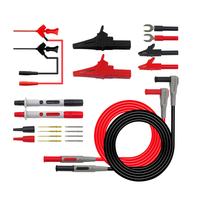 Cleqee P1300D 16 en 1 Remplaçable Multimètre Test Sonde Hook Test Lead Kits 4mm Banana Plug Alligator Clip Test Bâ