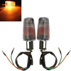 Clignotants de moto chrome universelles feux de signalisation ambre clair