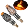 Clignotants de moto de carbone 14 LED voyants pour honda