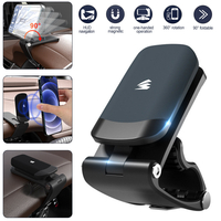 Clip à 360 ° sur le tableau de bord support de téléphone portable de voiture magnétique support de montage de pare-solei