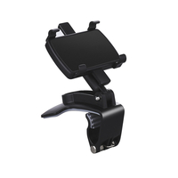 Clip de support de téléphone portable de voiture à 360 ° sur le tableau de bord / pare-soleil / support de rétroviseur