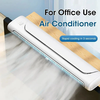 Clip-On Computer Fan Adjustable Angle USB Powered Office Desk Cooling Fan with Long Channel Wind Wheel Blue White Availa