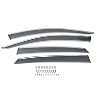 Clip-On Real Visières de fenêtre à ventilation latérale de style Mugen pour Honda Civic 2016-Up à hayon