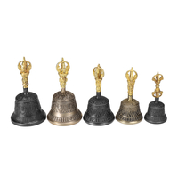 Cloches portatives en cuivre dor Méditation spirituelle chantant lartisanat en laiton