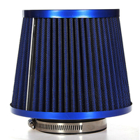 Cône universel de maille de filtre à air de voiture de finition de carbone 76mm