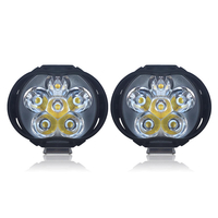 CNSUNNYLIGHT 2pcs 9V-85V 12V 1000Lm Super Bright Moto LED Phares Étanche Lampe Scooter Projecteur 6500K Blanc Travail Br