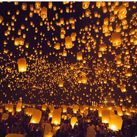 Coeur damour Kong Ming Sky Lanternes chinoises souhaitant lampe