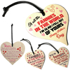 Coeur en bois plaque drôle rude mères jour coeur cadeaux nouveauté fille fils décorations