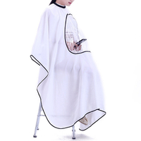 Coiffure Peignoir Tissu Imperméable Coiffeur Salon de Coiffure Salon Cape Avec Fenêtre de Téléphone