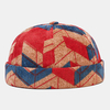 Col rond hommes velours côtelé irrégulier Patchwork couleur motif mode décontracté sans bord bonnet propriétaire casquet