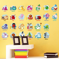 École maternelle de bricolage pour enfants Alphabet Stickers muraux