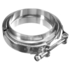 Collier de serrage de bande en V en acier inoxydable 304 de tuyau déchappement Turbo de 4 pouces + bride 2