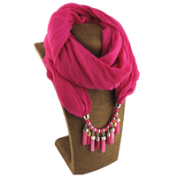 Collier multicouche en lin de coton imprimé bohème